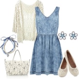 Ballet Flats para sa denim dress