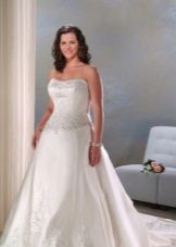 Wedding dress with corset for full