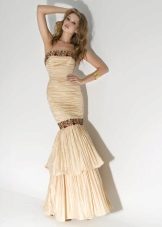 Evening dress mermaid with drapery