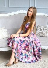 Color purple evening dress