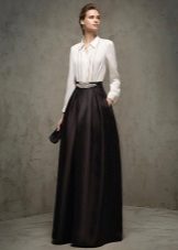 Black and white evening dress by Pronovias