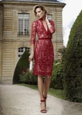 Sheath dress with sleeves evening