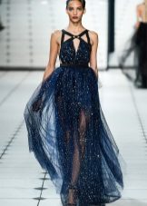 Blue light dress with sequins