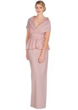 Elegant evening dress of the big size crimson