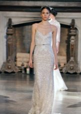 Wedding dress fully decorated with rhinestones
