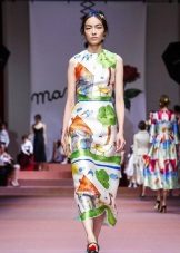 evening dress with print 2016 from Dolce & Gabbana short