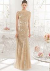 evening dress for the new year 2016 golden brown