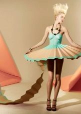 Dress from paper evening tutu