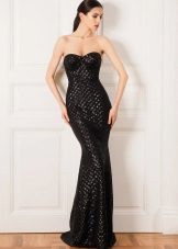 Black evening dress case to the floor