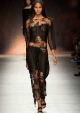 Evening dress with lace frank