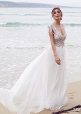 Wedding dress from the Anna Campbell Spirit collection with decorated corset