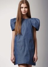 Váy denim có tay áo phồng