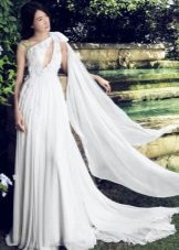 Váy cưới A-Silhouette một vai