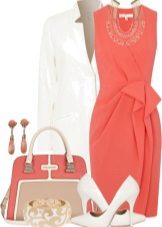 Orange dress with white
