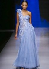 Blue chiffon dress