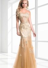 Long gold dress