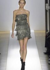 Gray dress sa disco style