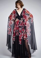 Floor-length na damit na may floral print