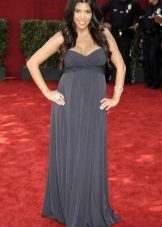 Long gray gang dress for pregnant women