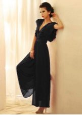 The dress is black