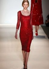 Red dress with sleeves