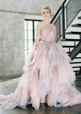 Evening magnificent dress multilayered
