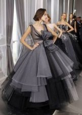 Evening fluffy tulle dress