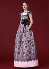 A-silweta guipure dress sa sahig