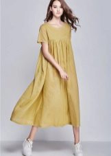 Áo dài bằng vải mù tạt