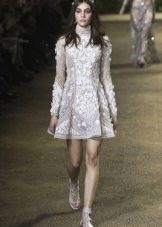 Elie Saab Spring-Summer 2016 Malapit na Dress Long Sleeve Sarado
