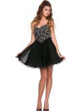 Black evening dress with a corset