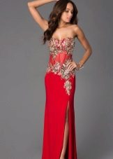 Beautiful red dress with a corset