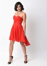 Beautiful short red dress with a corset