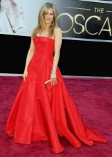 Dress red Jennifer Lopez with a corset