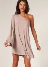 Dress A-like silhouette with one sleeve