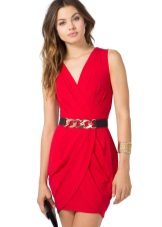 Red tulip dress