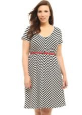 Dress with a corbel for women with a figure like Apple