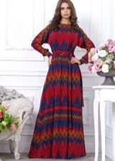 Áo dài với hoa văn krossno-blue trừu tượng
