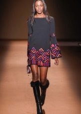 Straight Knit Printed Dress