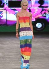 Color knitted summer dress