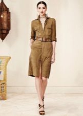 Retro Safari Dress Chiều dài đến đầu gối