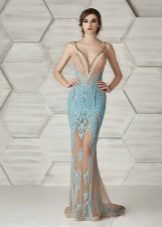 ชุดเดรส Mermaid Fitted สีเบจ