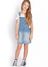 Denim sundress for every day girl for 11 years