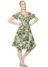 váy poplin mùa hè đến đầu gối