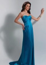 váy dạ hội satin aquamarine
