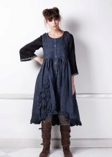 Shirt sa isang denim dress sundress