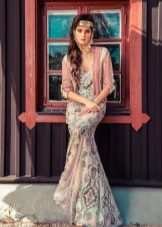 Jacket sa boho lace dress