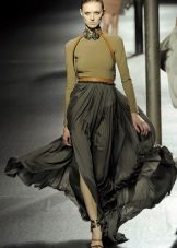 chiffon skirt na may slit