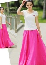 maliwanag na chiffon maxi skirt