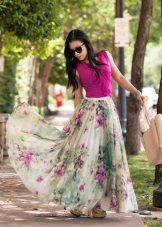 mahabang chiffon skirt